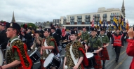 Massed Pipe Band crossing River Ness (2)