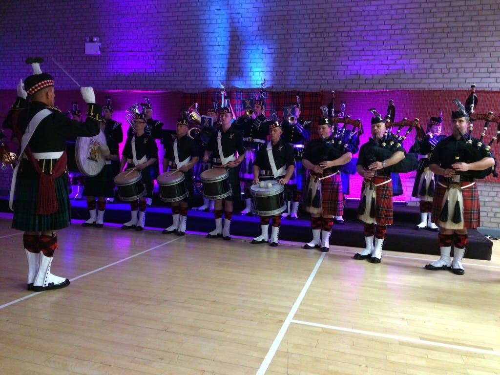 An ensemble from the Highland Band of The Royal Regiment of Scotland provided musical entertainment.