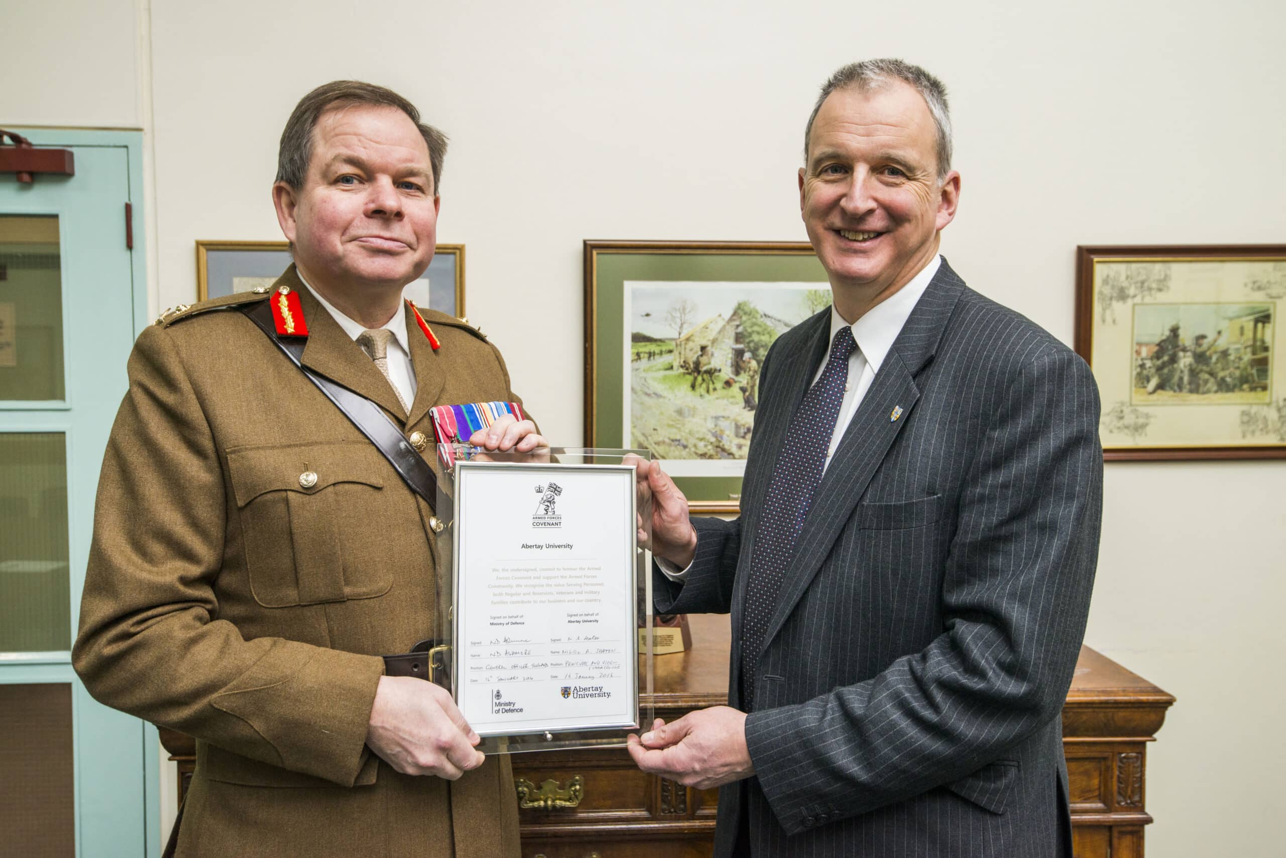Featured image for “Abertay University signs Armed Forces Covenant”