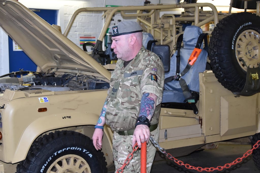 Sergeant Irwin with a R-WMIK.
