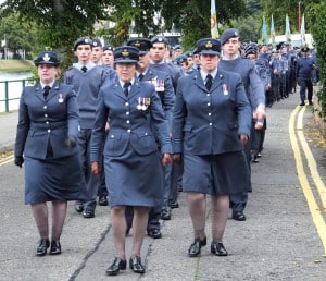 Cadets and adults parade through Inverness.