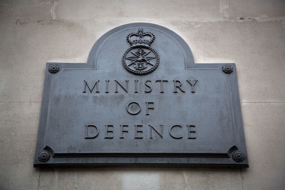 Ministry of Defence sign