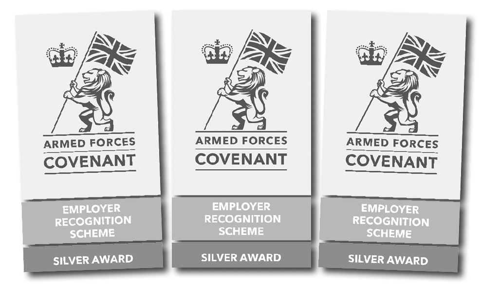 Armed Forces Covenant Employer Recognition Scheme Silver Award graphic