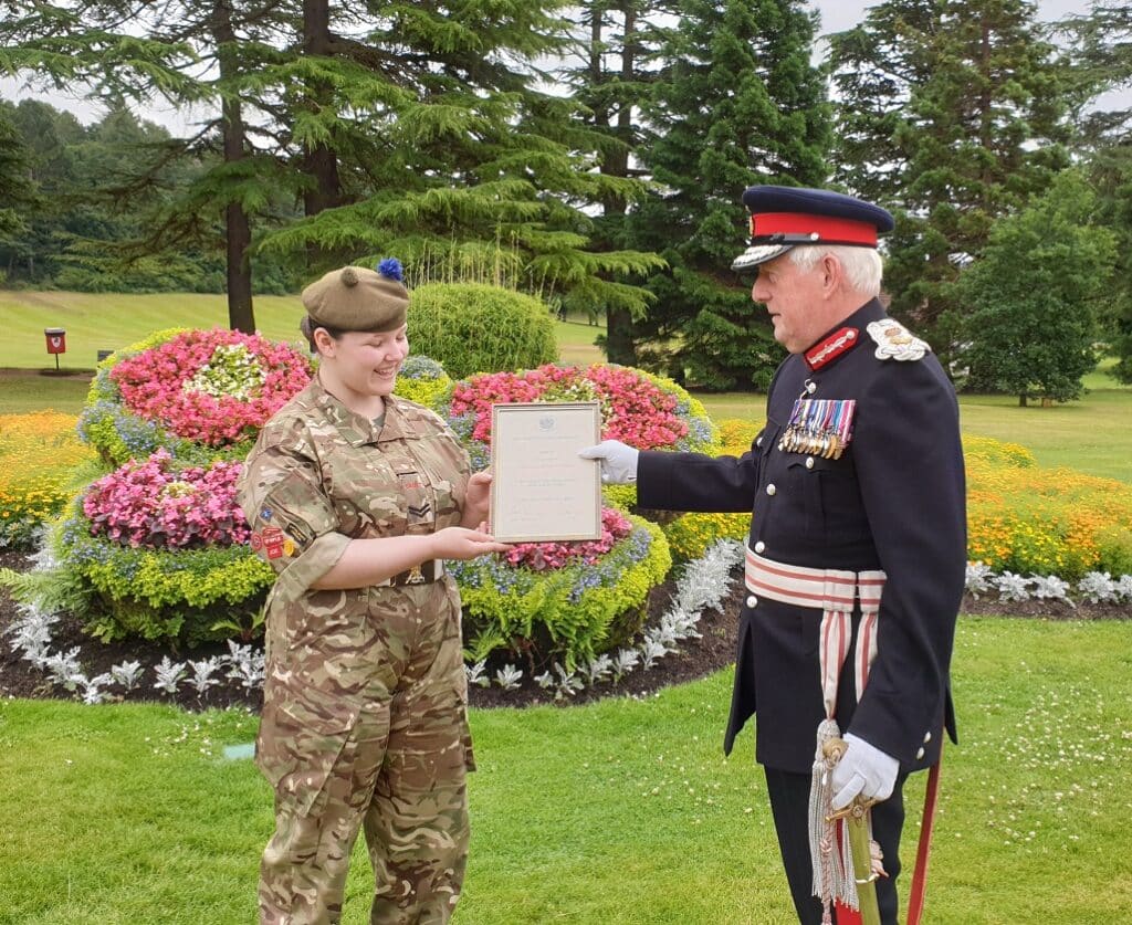 Cadet with Lord Lieutenant
