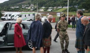The Duke and Duchess of Rothesay arrive in Portree.