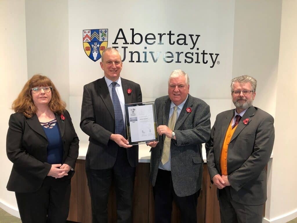 ERS Silver awarded to Abertay University.