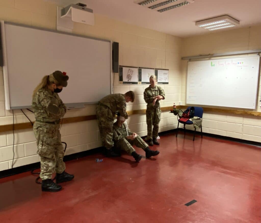 cadets demonstrating First Aid