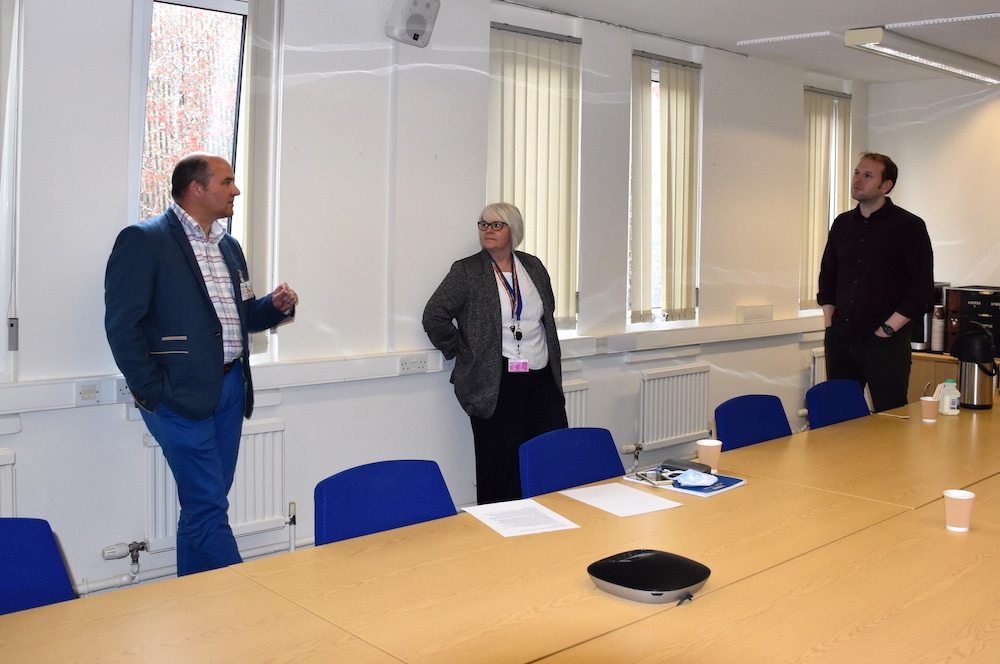 HRFCA'S Ray Watt chats to Debbie Dyker and Duncan Stuart from Aberdeen University.