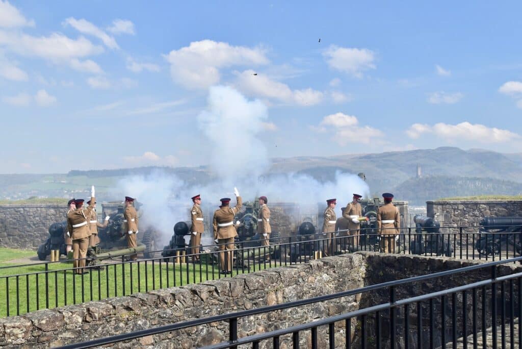 Three guns fired at Stirling Castle.