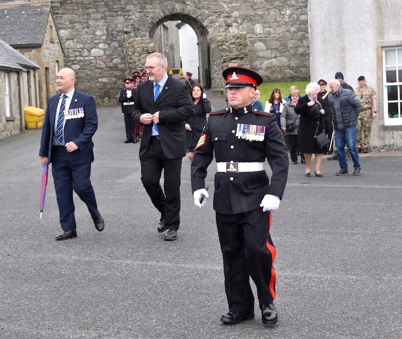 Guest head to the seating area ahead of the Salute.