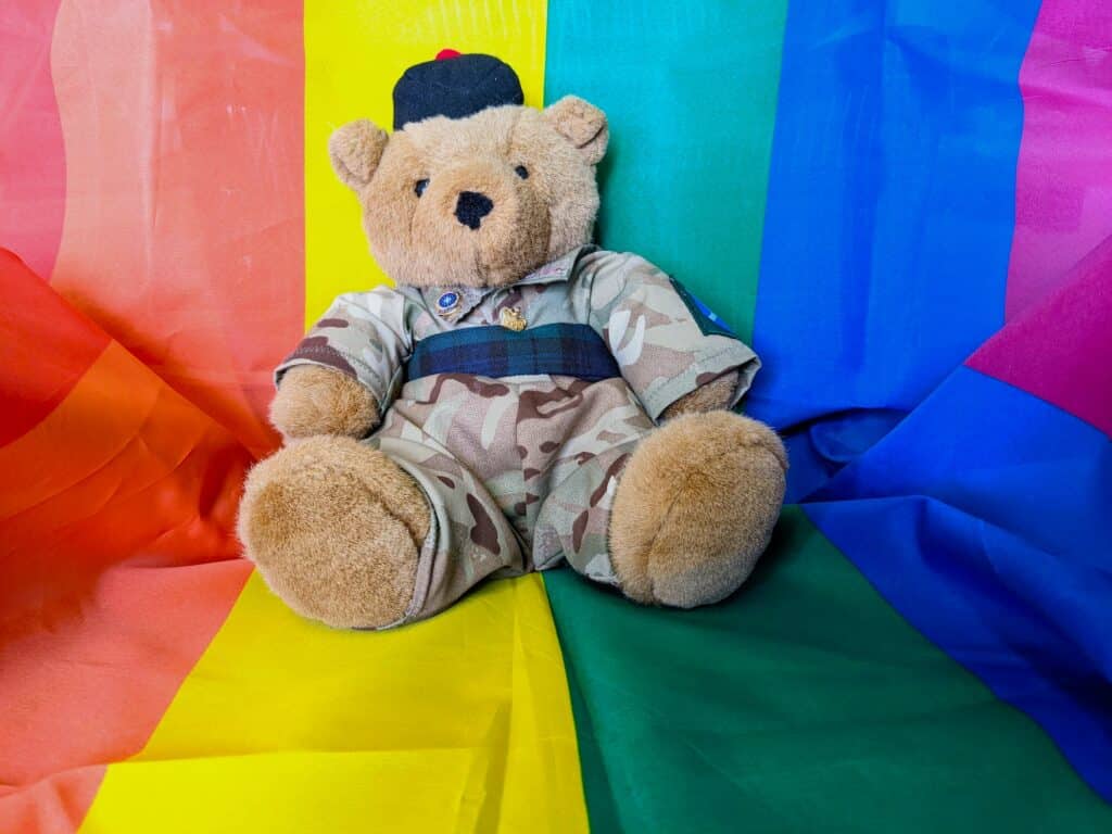HRFCA mascot Sgt Maj George shows his support for Pride.