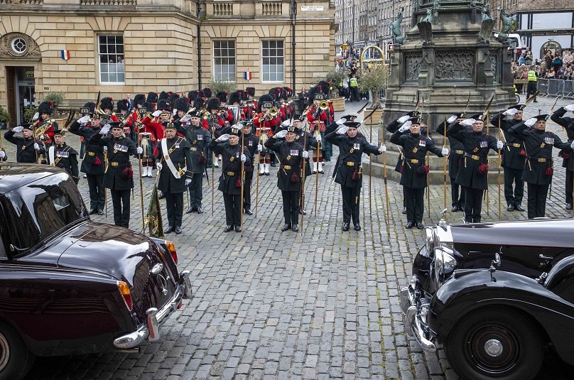 A Guard of Honour was provided by The Royal Regiment of Scotland and the Royal Company of Archers. ©MoD Crown Copyright 2022
