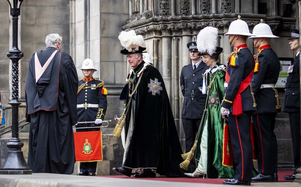 The Prince of Wales and Princess Royal at the annual Order of The Thistle Service at St Giles Cathedral in Edinburgh. ©MoD Crown Copyright 2022
