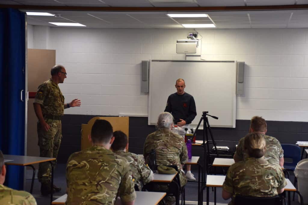 Classroom lessons formed an important part of the pre-deployment training.