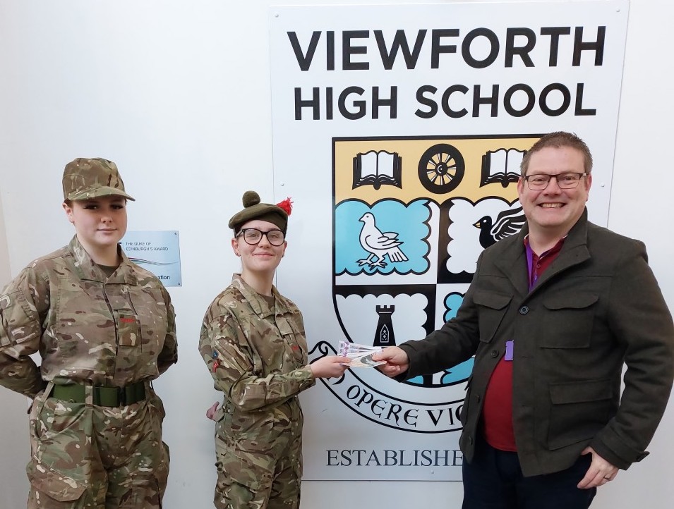 Viewforth cadets support Fife charity - Highland Reserve Forces’ and ...