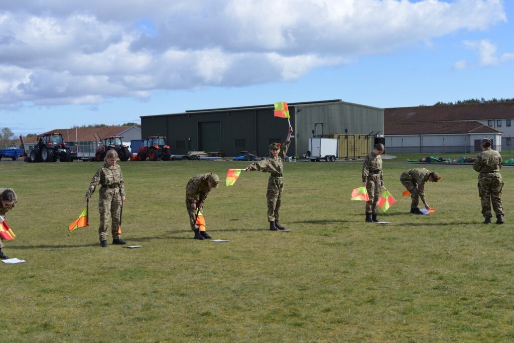 cadets playing outdoors