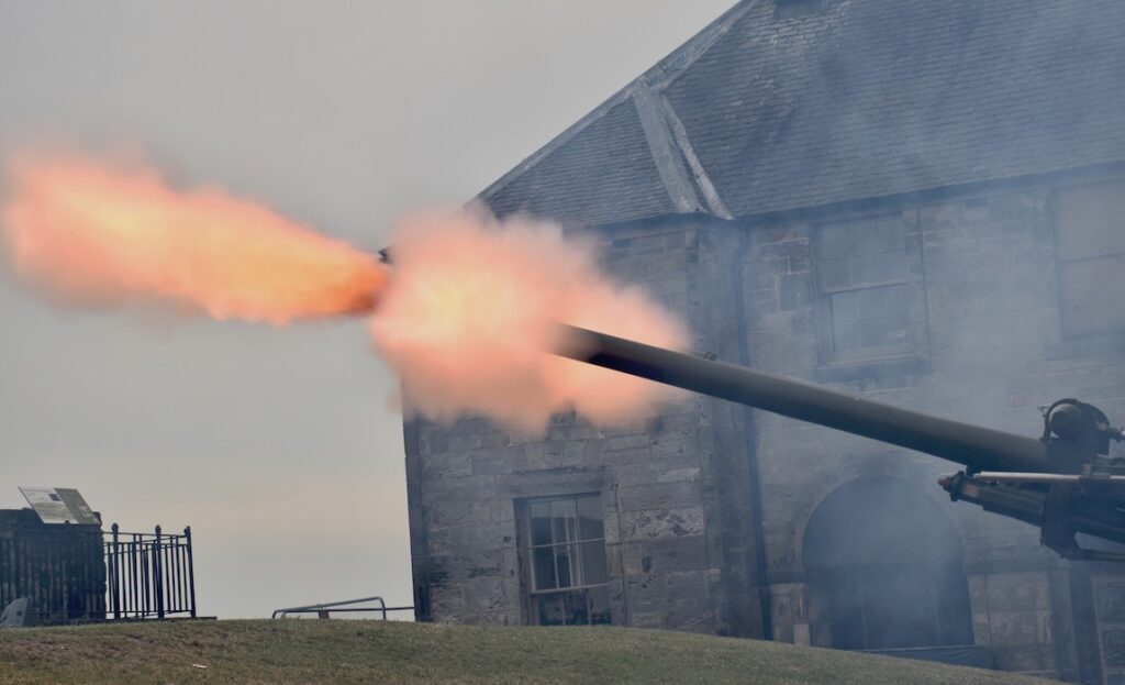 Royal Gun Salute at Stirling Castle.