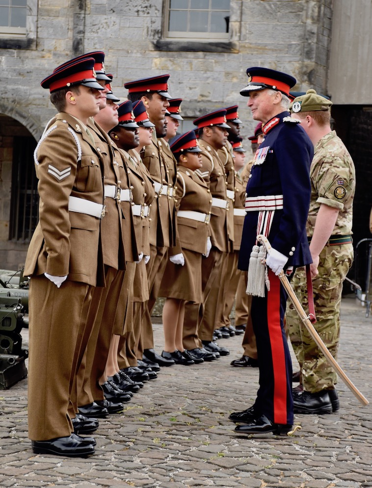 The Lord-Lieutenant inspects the Troop.
