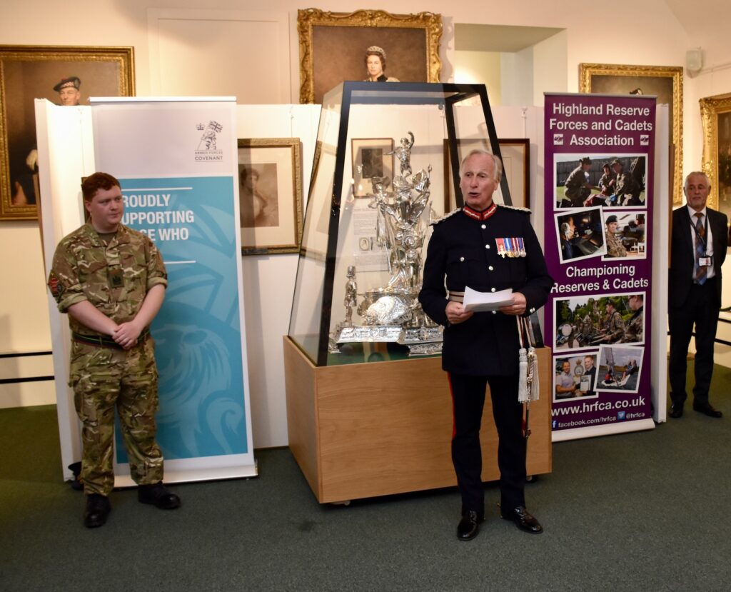 The Lord-Lieutenant delivers a speech.