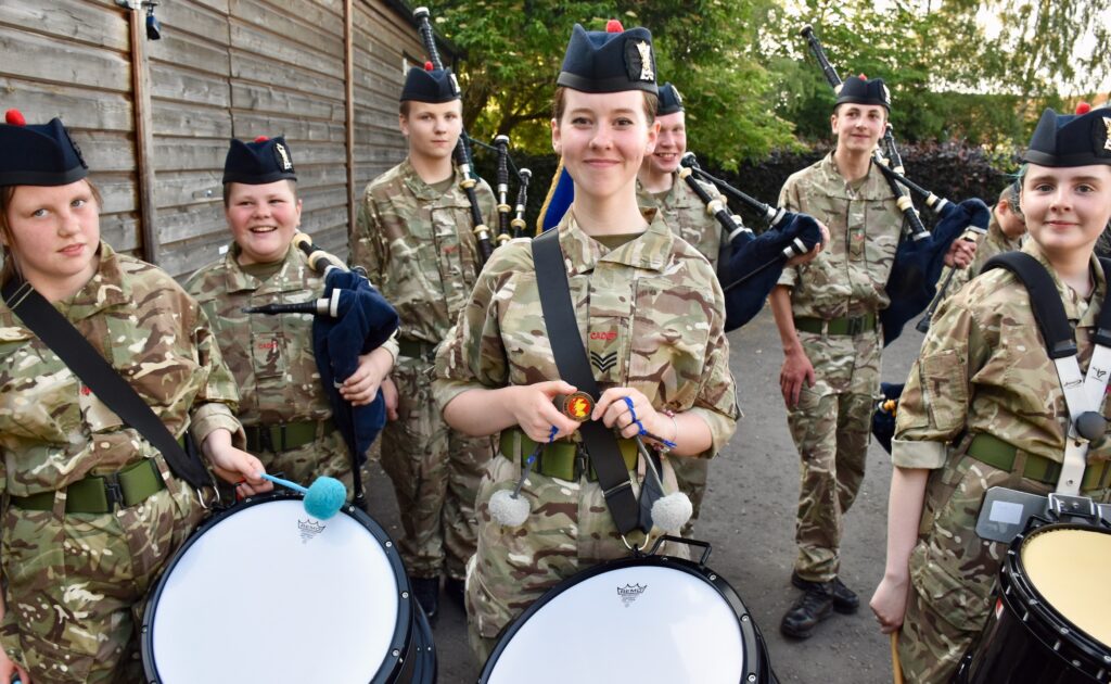 Cadet with General's coin.
