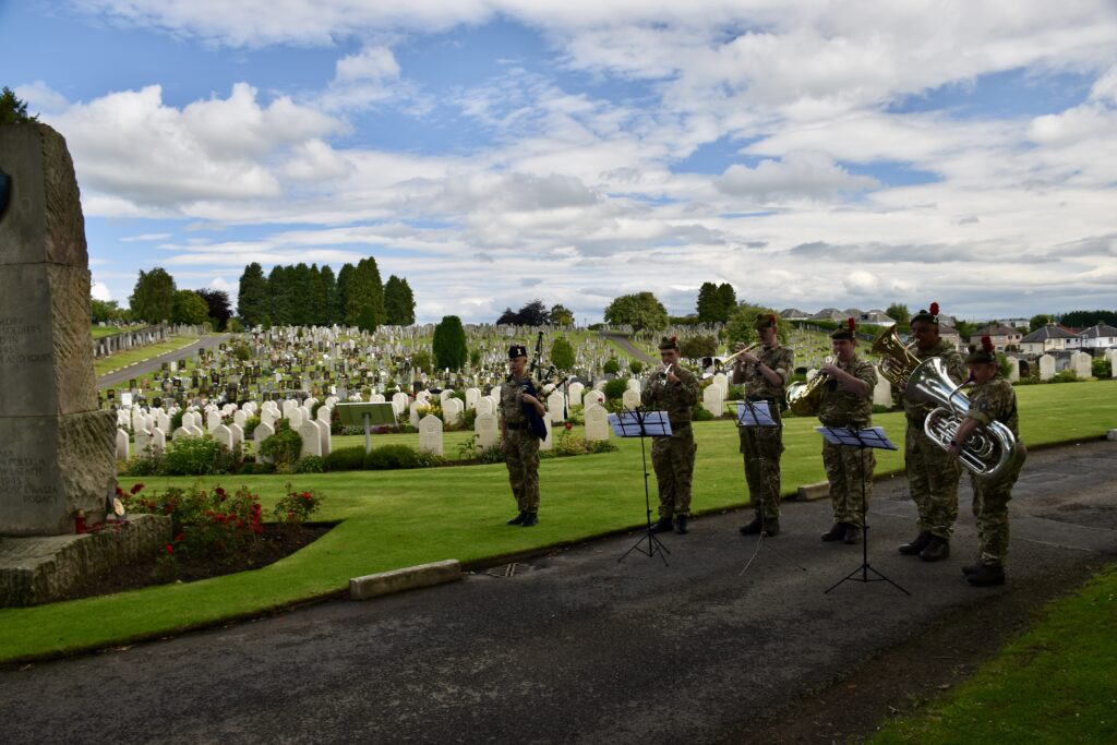 Six musicians playing