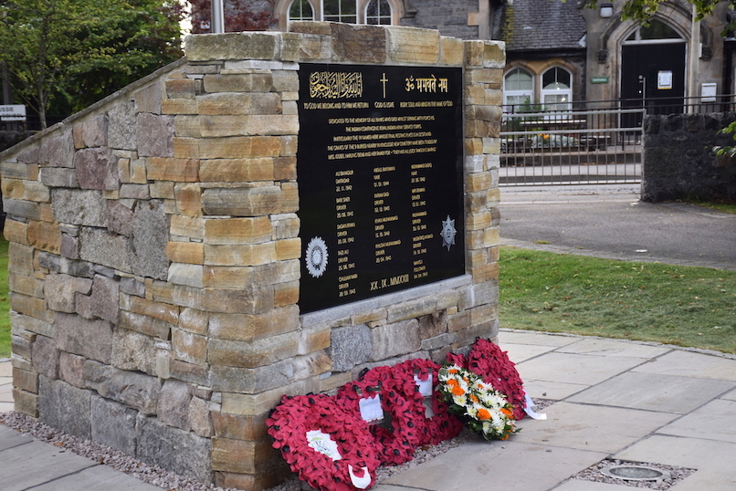 The memorial in Gynack Gardens to the Force K6 soldiers.