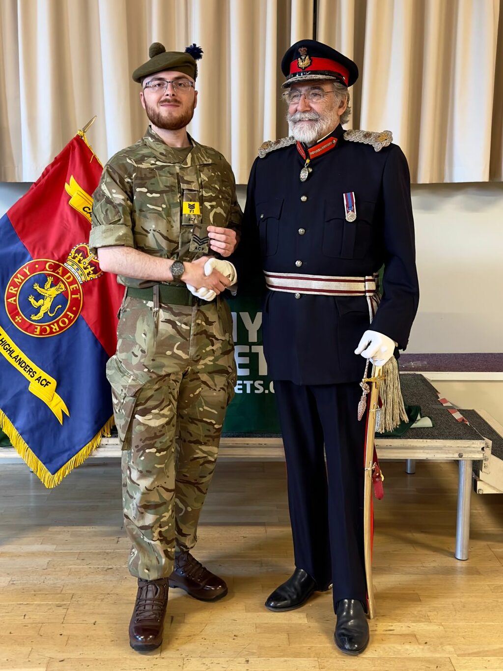 PI Christopher Gunn being promoted to Sergeant Instructor.