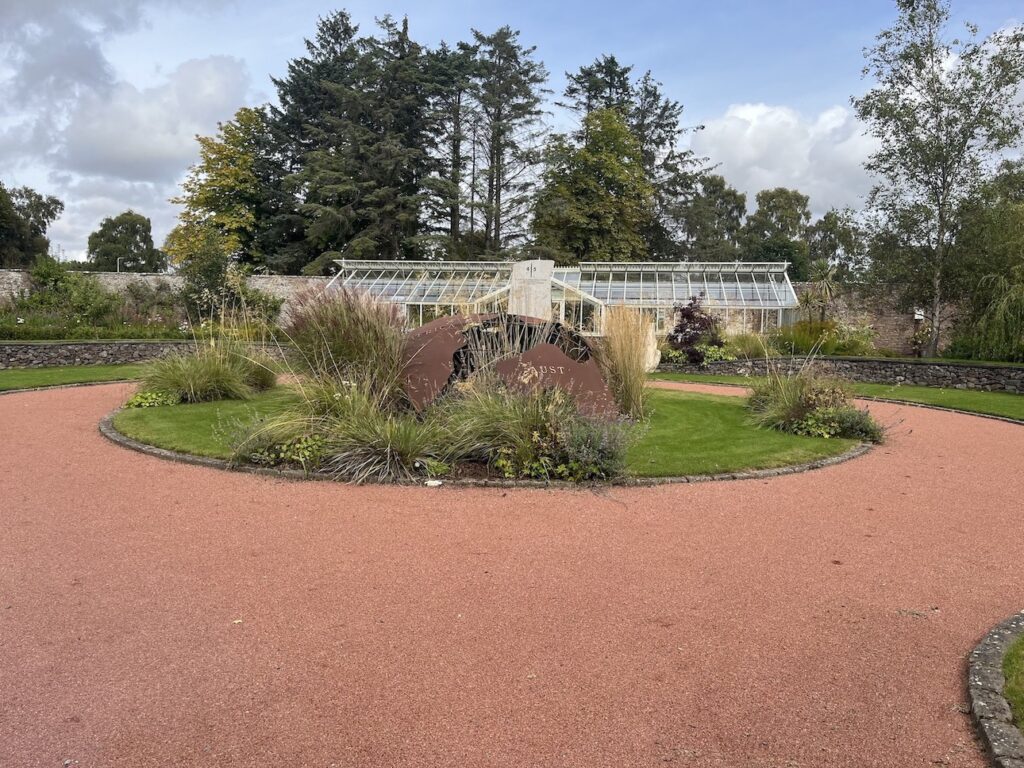 A view of the Woodlands Garden.
