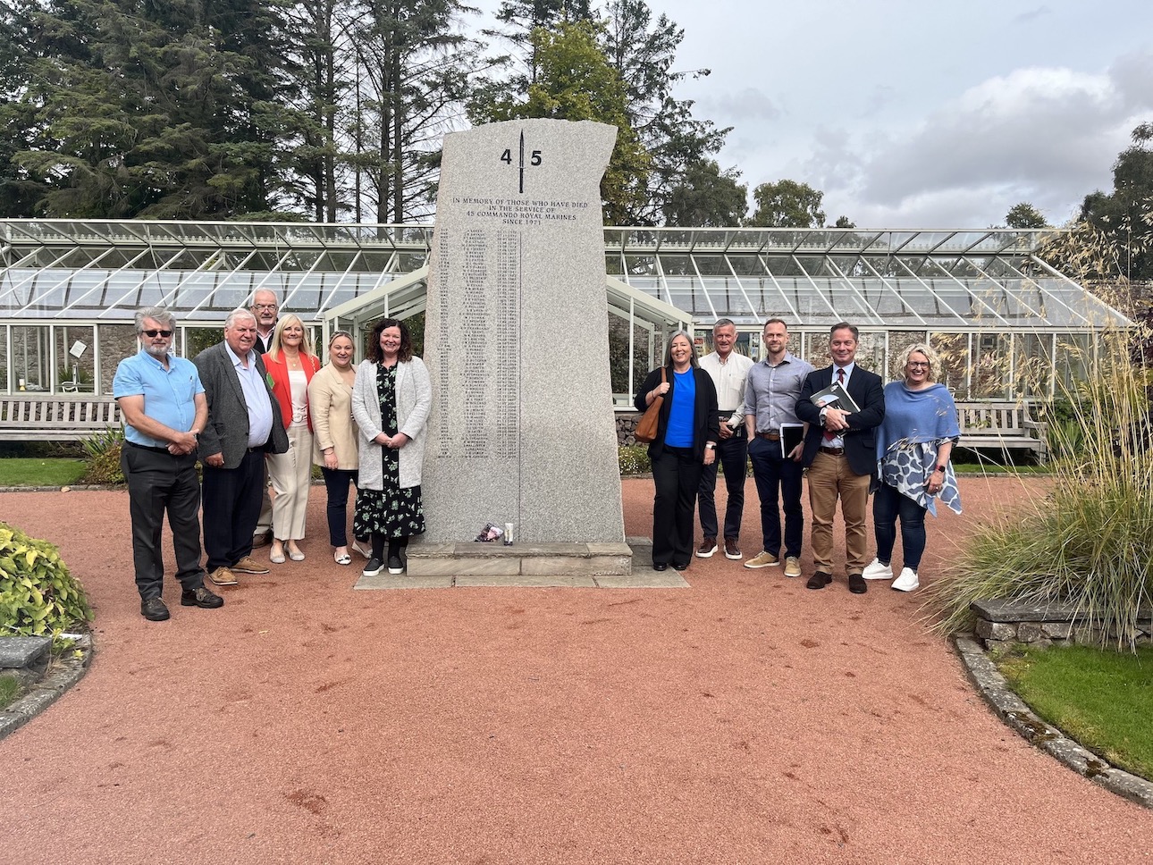 Members of the Highland Gold Network at the RM Condor memorial.
