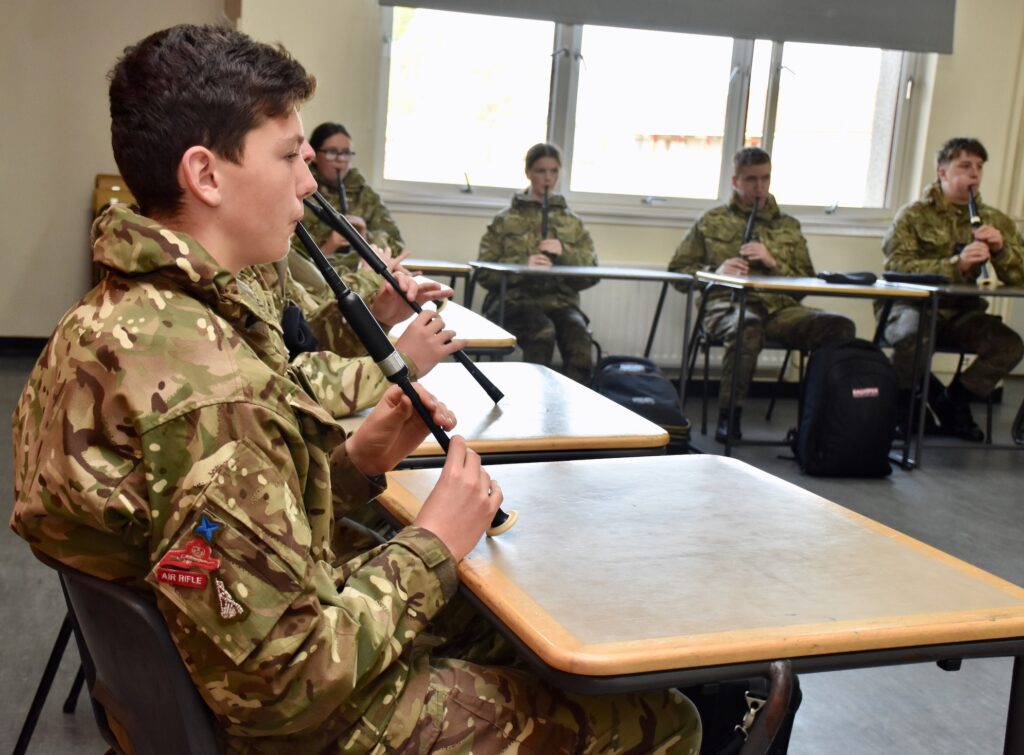 Cadets perfect their technique.