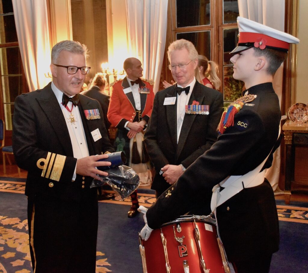 Vice Admiral Halley meets a cadet.