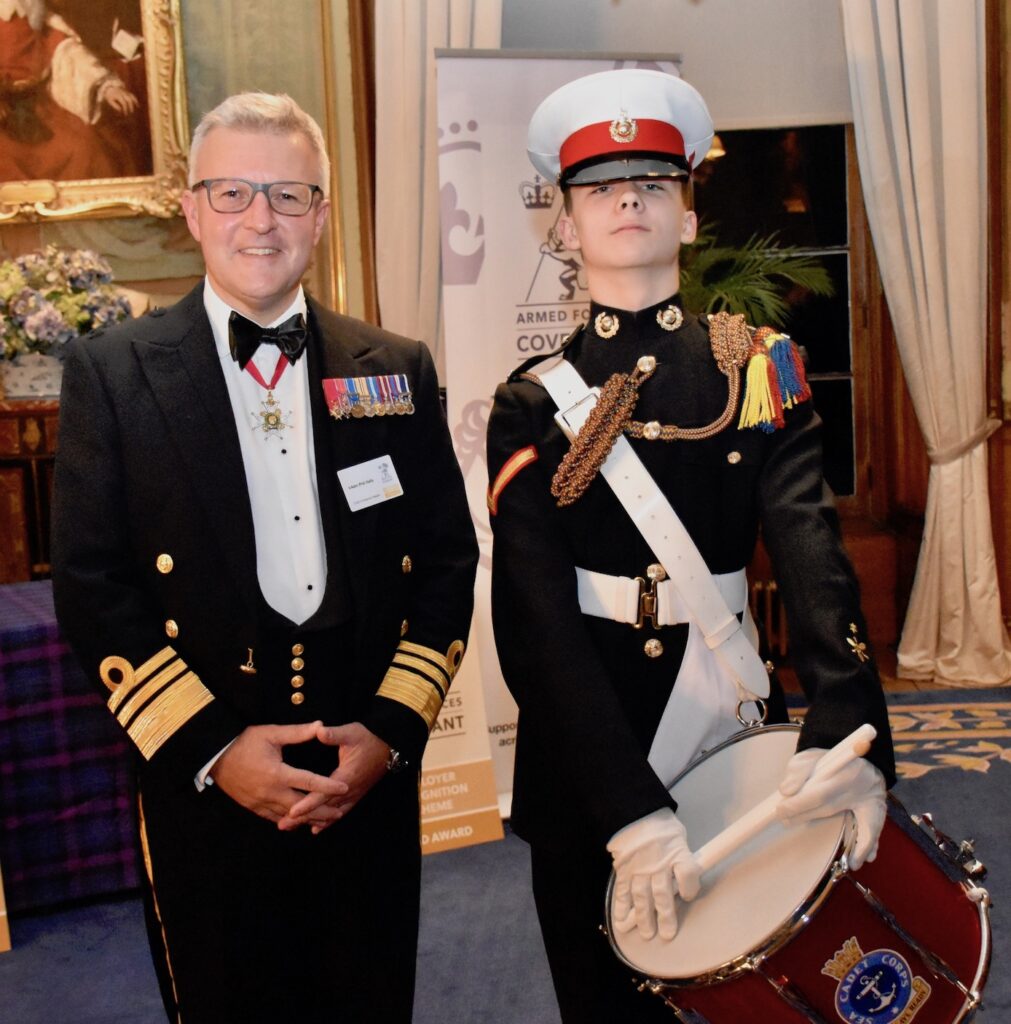 CDP with Royal Marines Cadet LCpl Saul Cameron.