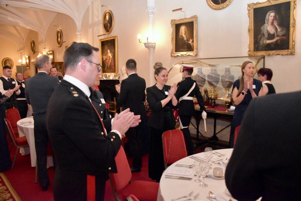 Guests prepare to be seated.