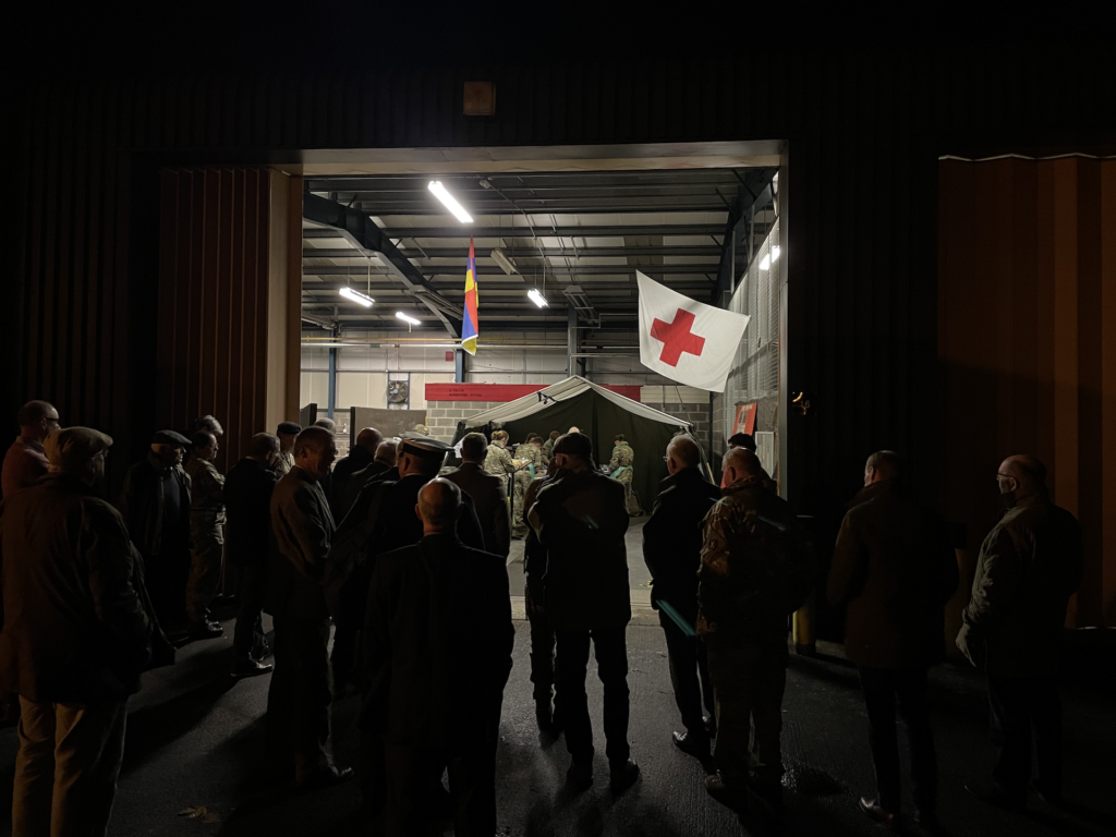 Eastern Area Meeting attendees observing a 215 Multirole Regiment demonstration