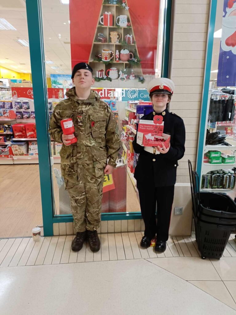 Cadets in the Kingsgate Shopping Centre.