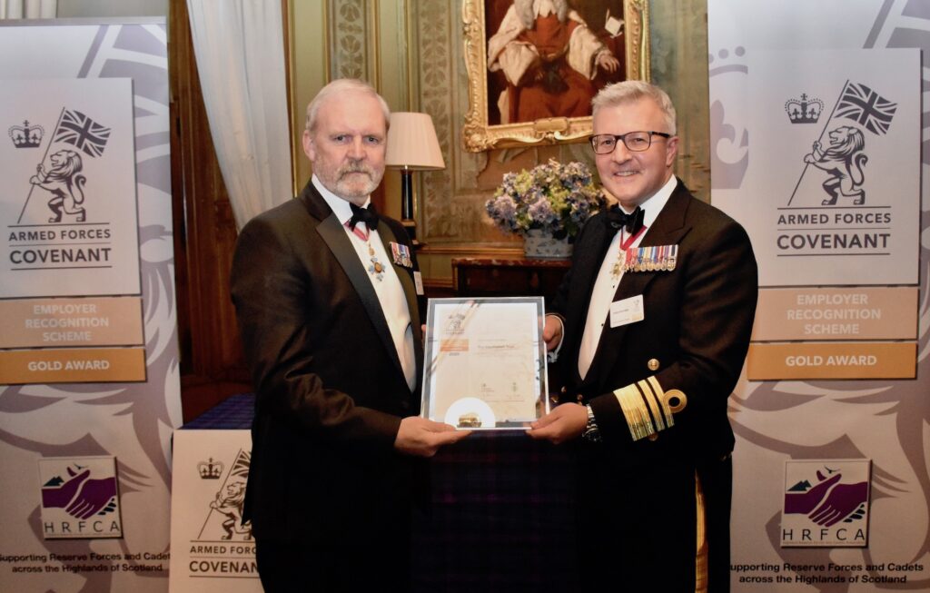 The MacRobert Trust receiving the Award from Vice Admiral Hally.