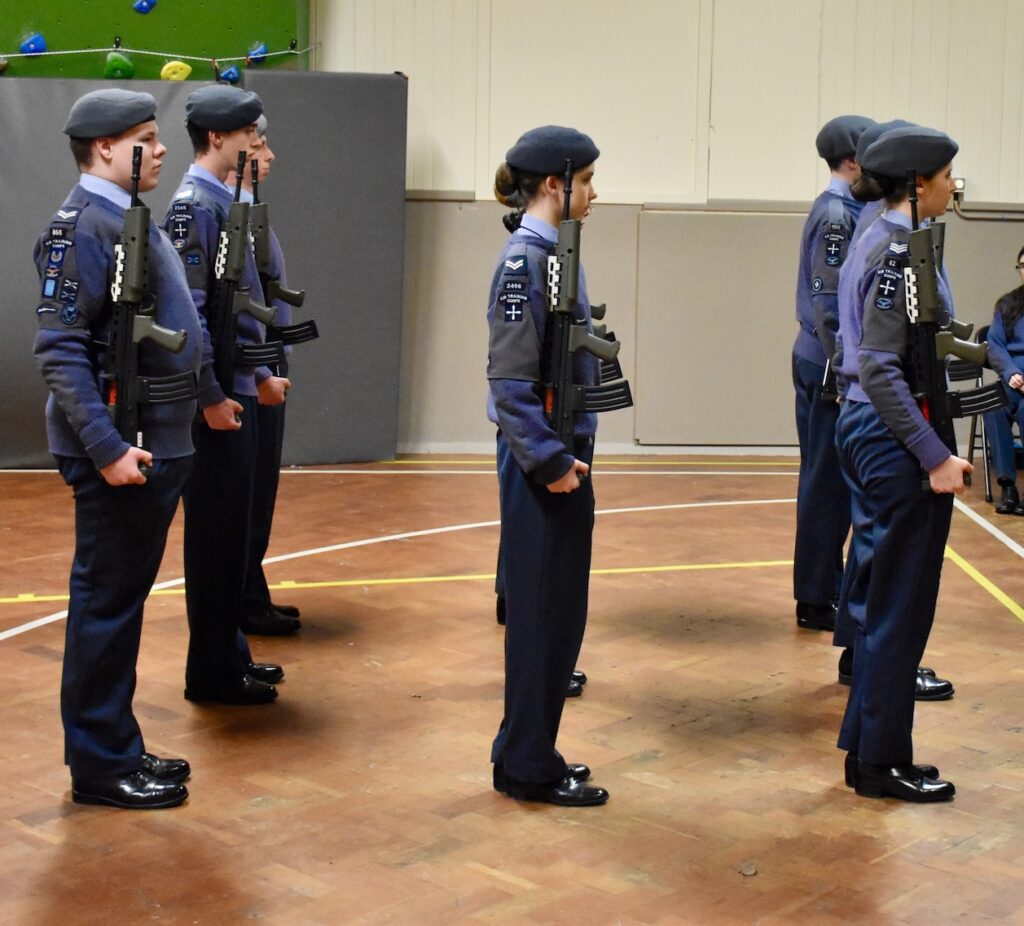Cadets during Arms Drill.