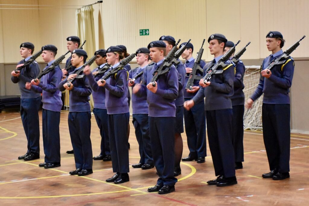 Cadets during Arms Drill.