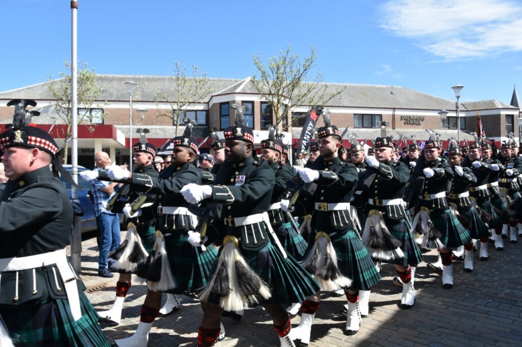 Soldiers marching