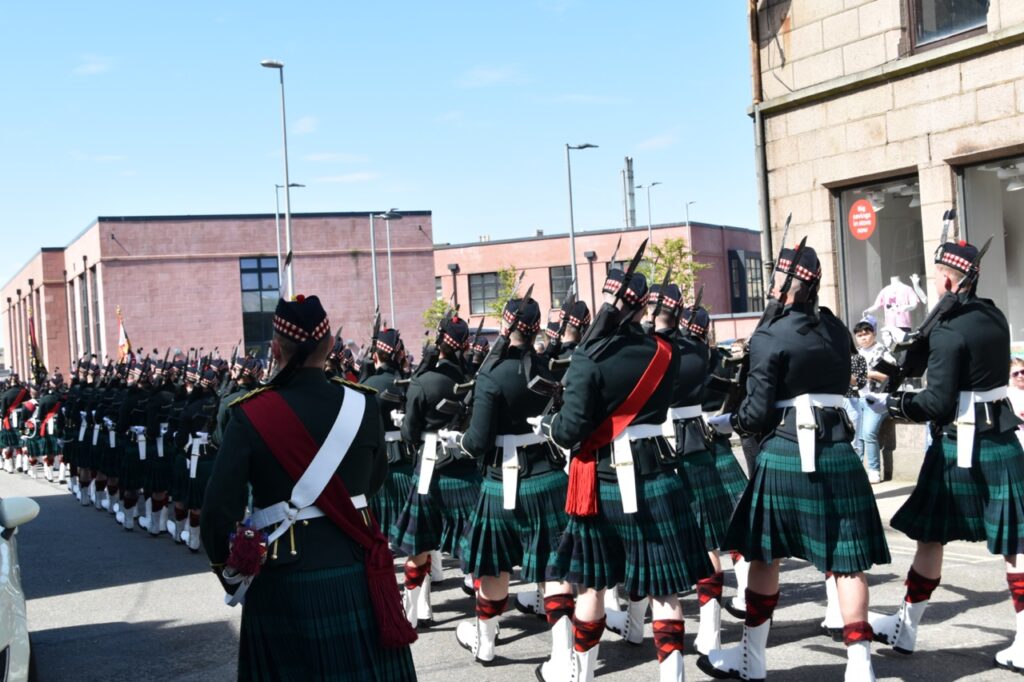 Soldiers marching