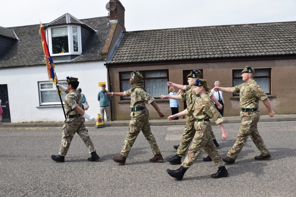 Cadets marching.
