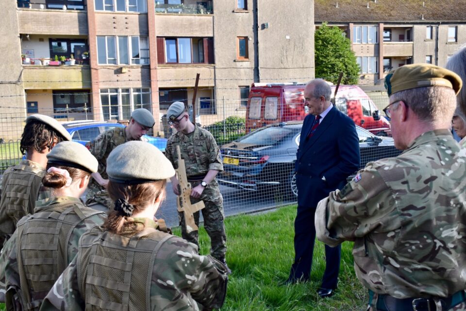 Cadets demonstrate fieldcraft.