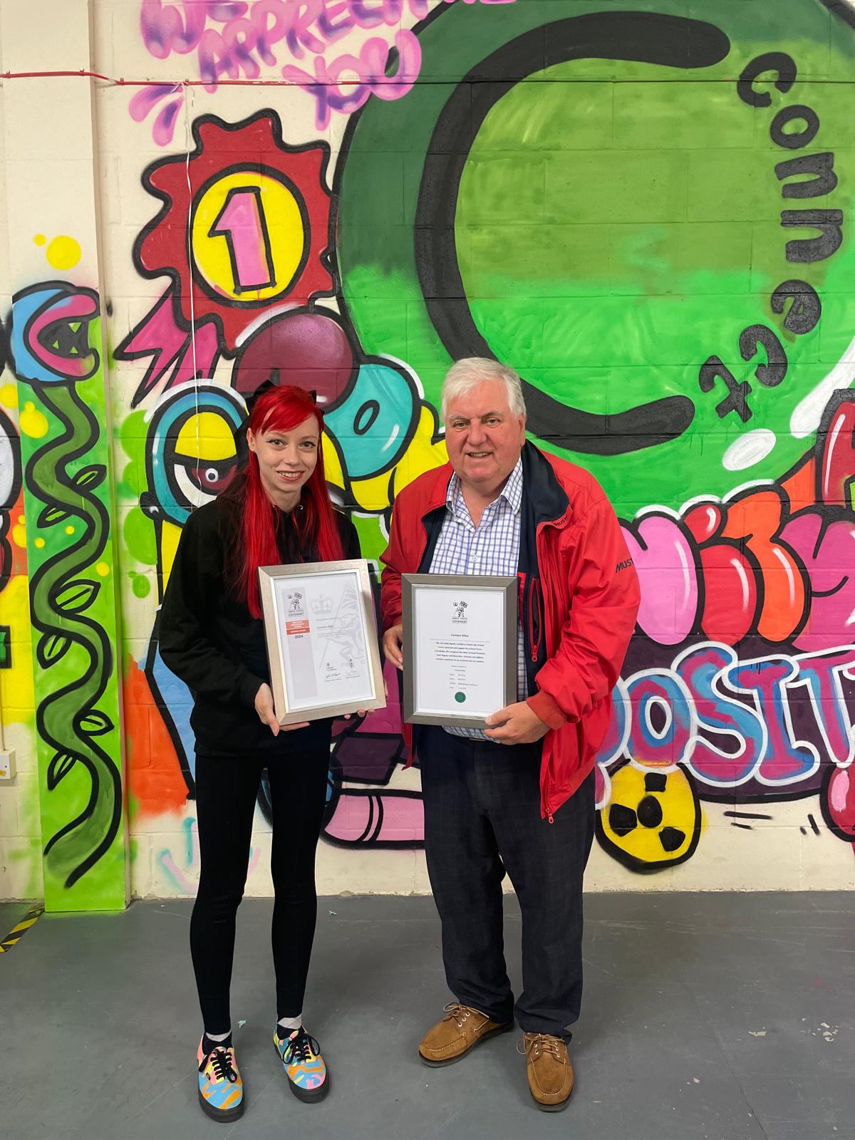 Featured image for “Double presentation at youth charity”