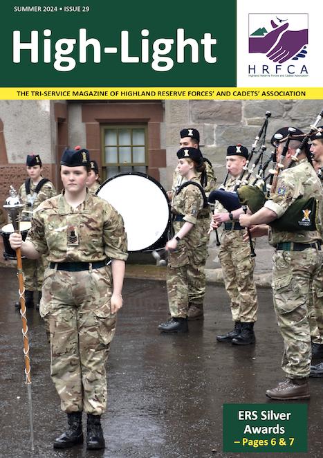Front page of magazine featuring cadet musicians.