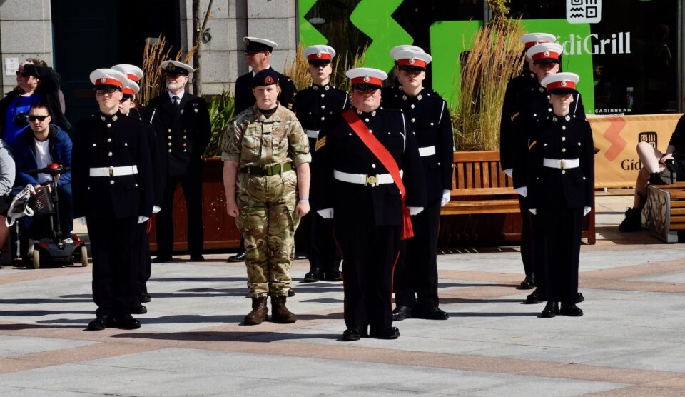 A group of cadets from the Royal Marines.