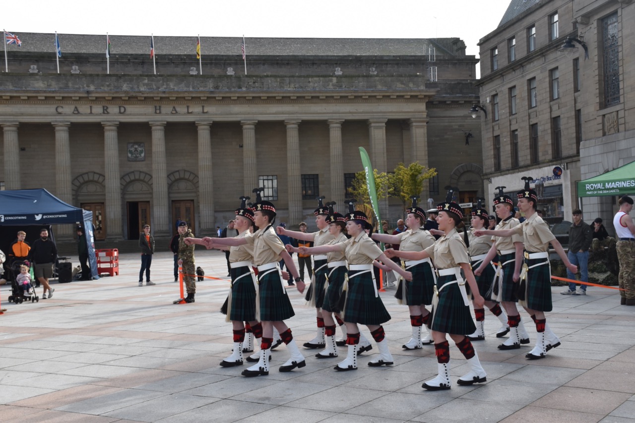 Army Cadets marching.