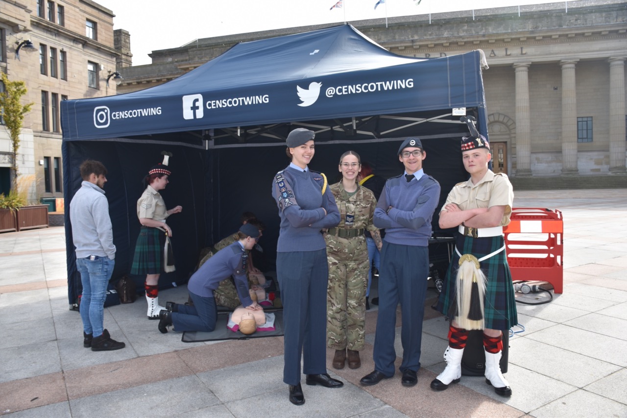 Cadets at the CPR stand.