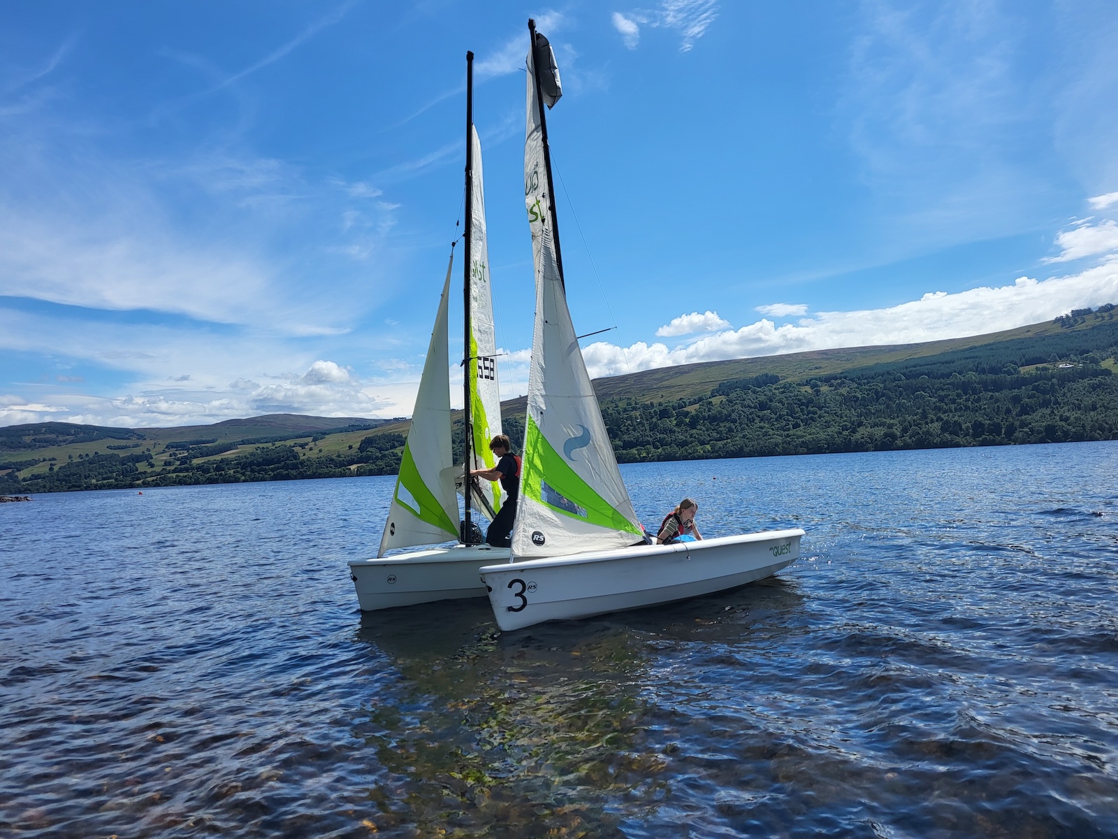 Dinghies on Loch Tay.