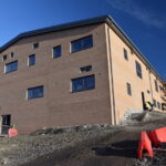 The back and side of the new Army Reserve Centre at Dunfermline.