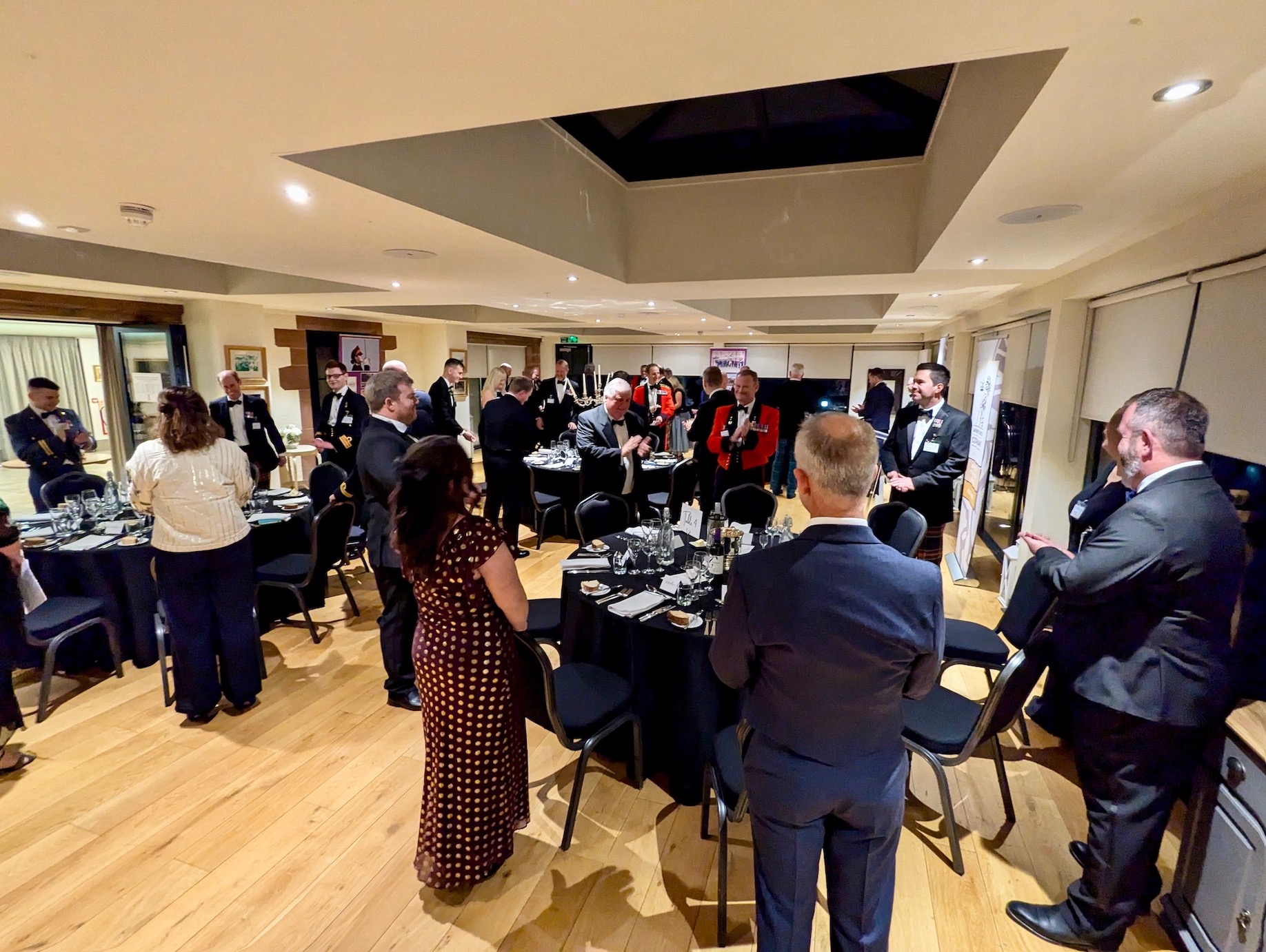 Guests in the dining room prior to dinner.